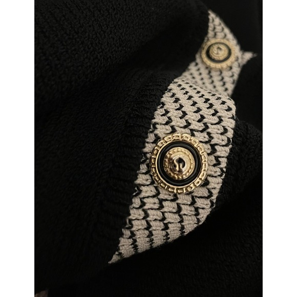 St John Collection 3 Piece Black White Trim Jacket S Sleeveless Top M Skirt 10 - Picture 8 of 10